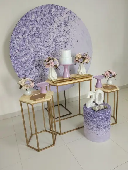 Decoração Lilás 20 Anos
