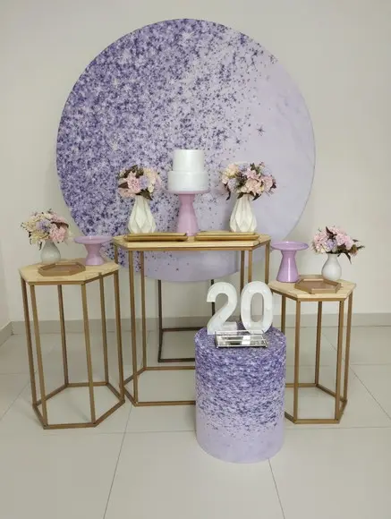Decoração Lilás 20 Anos
