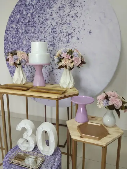 Decoração Lilás 30 Anos