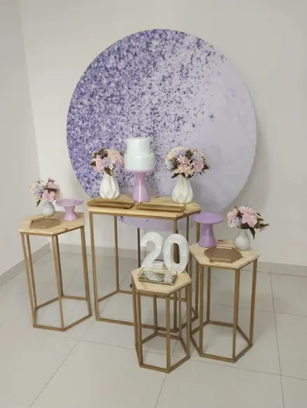Decoração Lilás 20 Anos