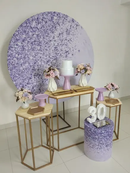 Decoração Lilás 30 Anos