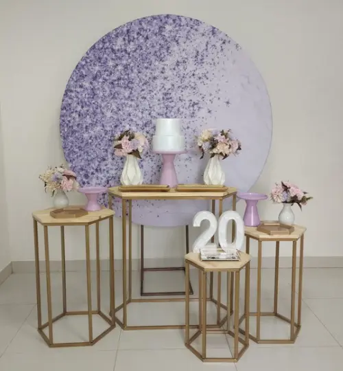 Decoração Lilás 20 Anos