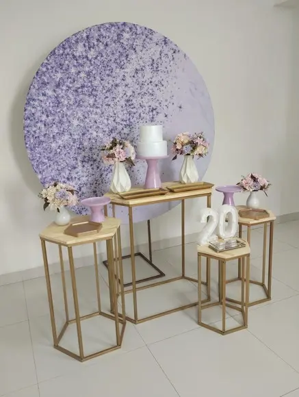 Decoração Lilás 20 Anos
