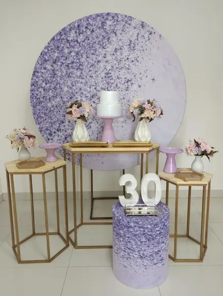 Decoração Lilás 30 Anos