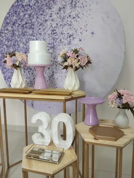 Decoração Lilás 30 Anos