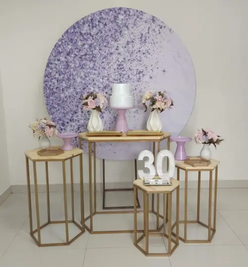 Decoração Lilás 30 Anos