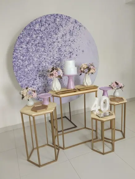 Decoração Lilás 40 Anos