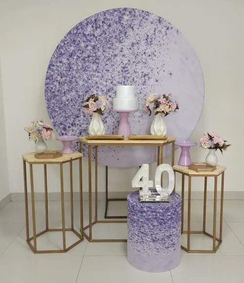 Decoração Lilás 40 Anos