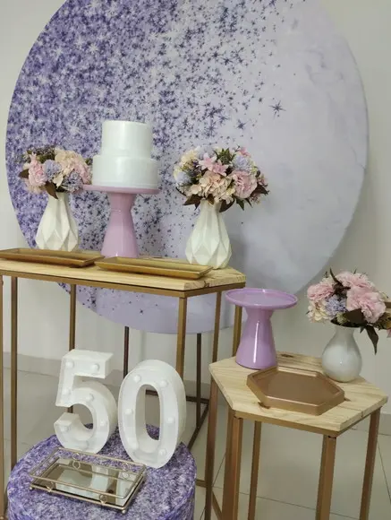 Decoração Lilás 50 Anos