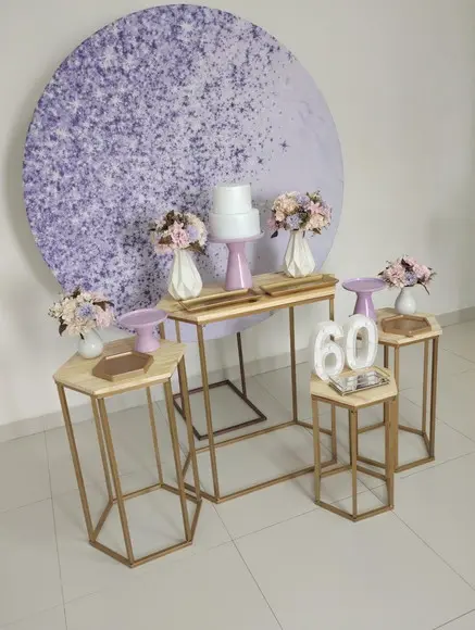 Decoração Lilás 60 Anos