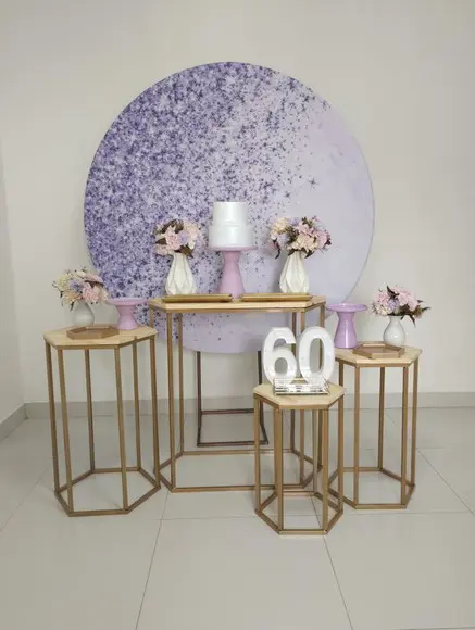 Decoração Lilás 60 Anos