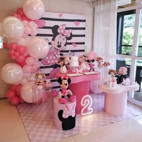Decoração Minnie Rosa