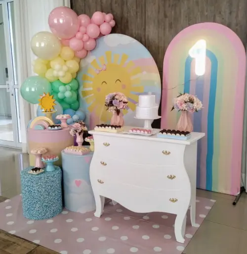 Decoração Sunshine com Decoração de Balões