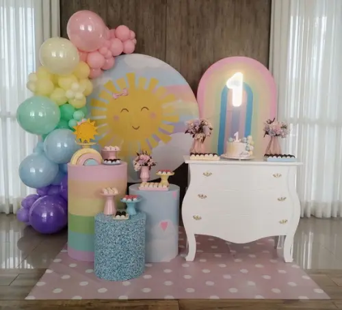 Decoração Sunshine com Decoração de Balões