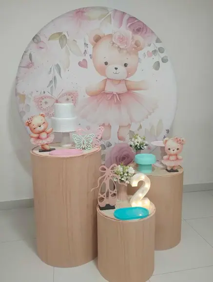 Decoração Ursinha Rosa
