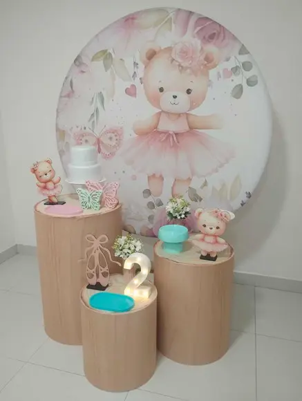 Decoração Ursinha Rosa