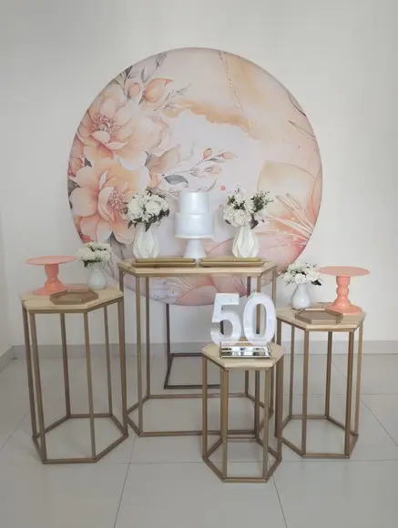Festa 50 Anos Laranja Floral