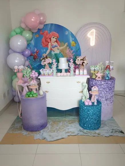 Festa a Pequena Sereia com Decoração de Balões
