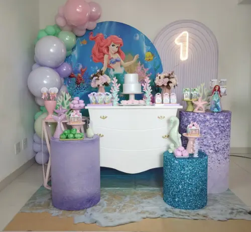 Festa Ariel com Decoração de Balões
