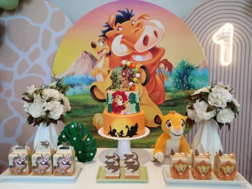 Festa Rei Leão com Decoração de Balões