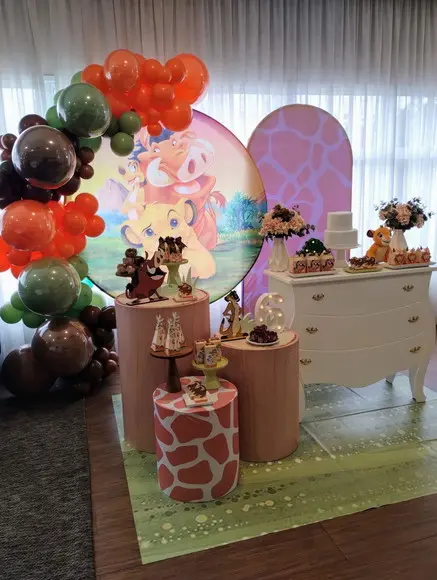 Festa Rei Leão com Decoração de Balões
