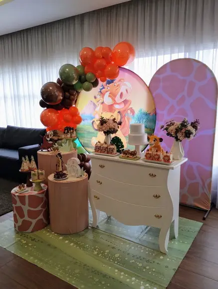 Festa Rei Leão com Decoração de Balões