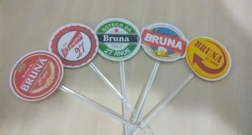 Kit Caixinha Ressaca 24 Unidades + 48 Toppers Festa Boteco