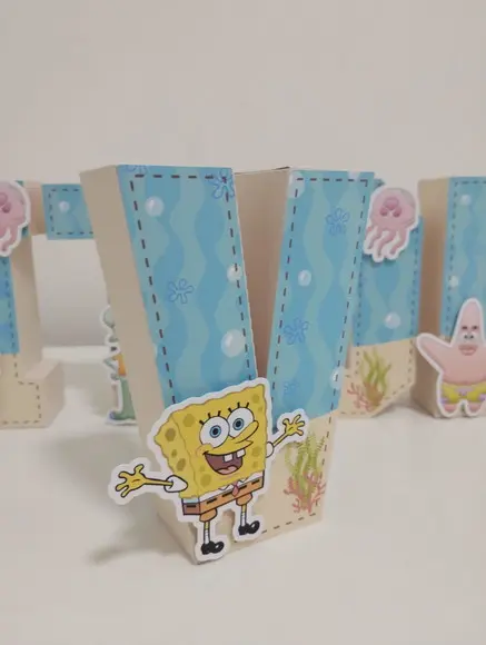 Letra 3 D Bob Esponja