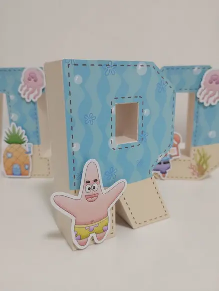 Letra 3 D Bob Esponja
