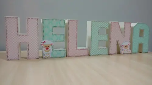 Letrad 3d de Papel Tema Ovelha