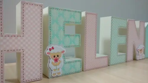 Letrad 3d de Papel Tema Ovelha
