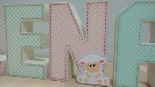 Letrad 3d de Papel Tema Ovelha