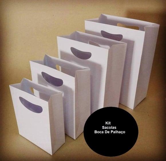 Kit Sacolas Boca de Palhaço - Sacolinha Arquivo de Corte