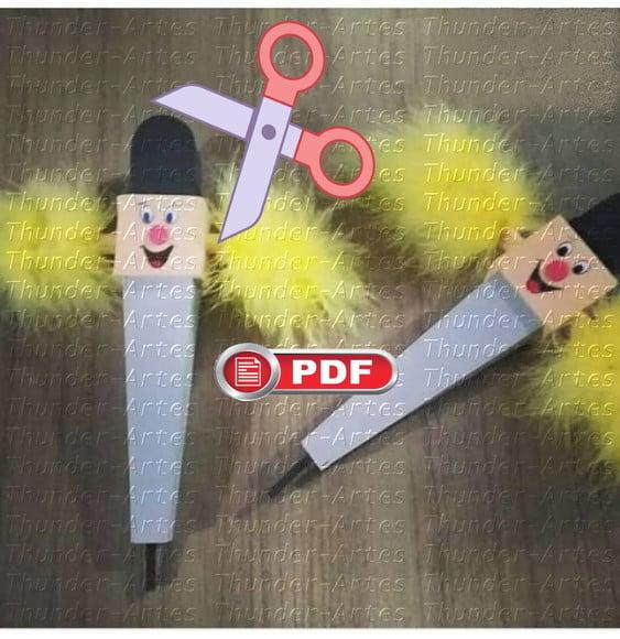 Microfone Xuxa Arquivo de Corte pdf - Corte Manual Tesoura