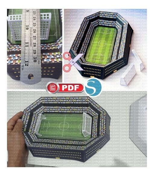 Maquete Estádio de Futebol Arquivo de Corte Studio - pdf Svg