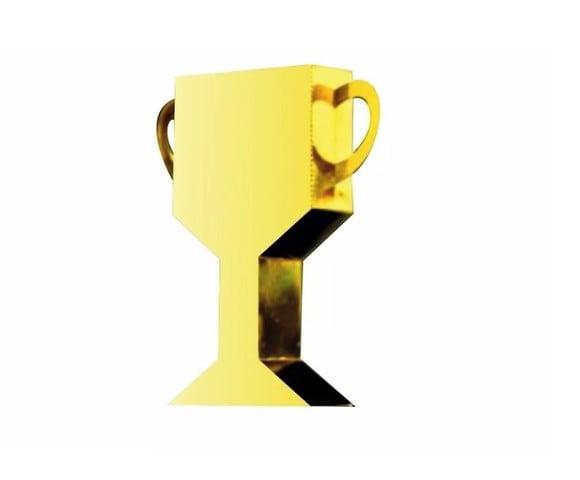Caixa Troféu Taça Campeão Futebol Arquivo Silhouette