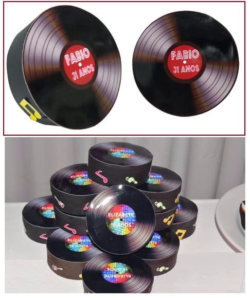 Arquivo Silhouette Caixinhas Disco Vitrola Anos 80