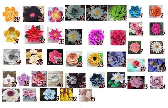 Molde para Flores de Papel Arquivo Silhouette