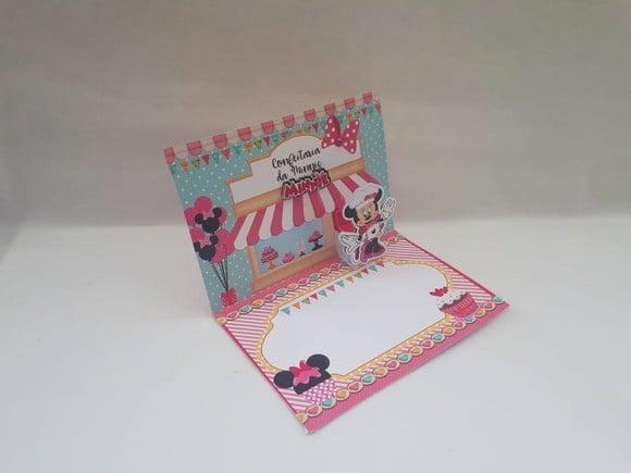 Arquivo De Corte Convite Confeitaria Minnie