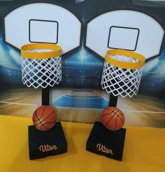 Centro de Mesa Cesta de Basquete Arquivo Silhouette