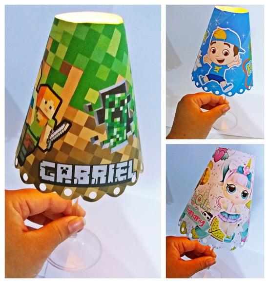 Arquivo Silhouette Abajur Taça - Festinha Infantil