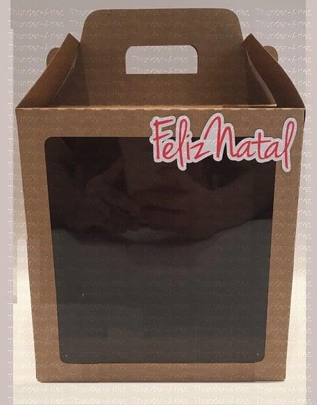 Caixa Panetone 500g Natal Arquivo para Corte Studio