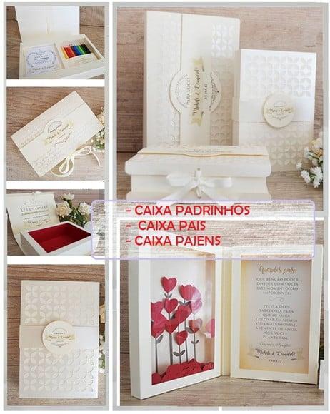 Arquivo Silhouette Caixas para Convites Casamento Luxo
