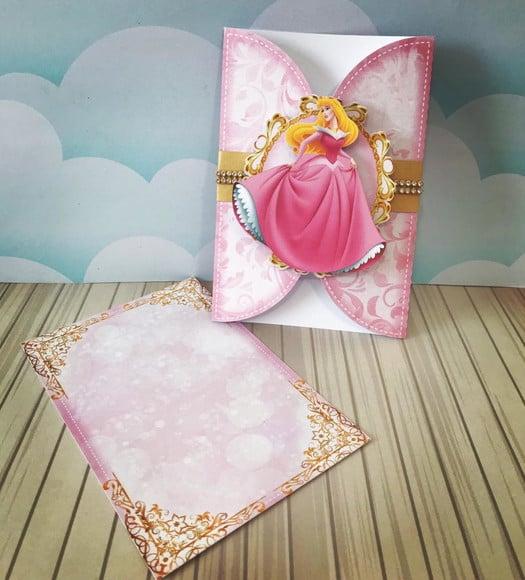 Arquivo de Corte Convite Infantil Princesa Aurora