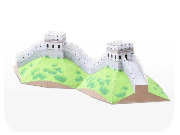 Arquivo pdf Papercraf a Grande Muralha da China 3