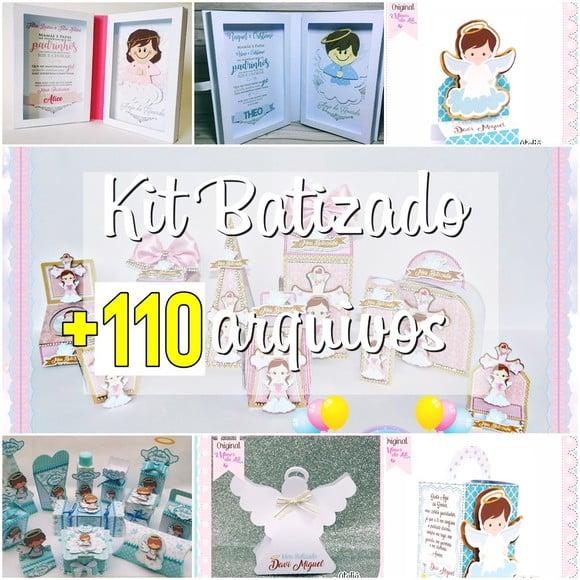Kit +de 100 Moldes Caxas Batizado Arquivo Silhouett
