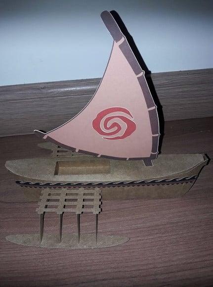 Arquivo Silhouette Barco Moana 3d