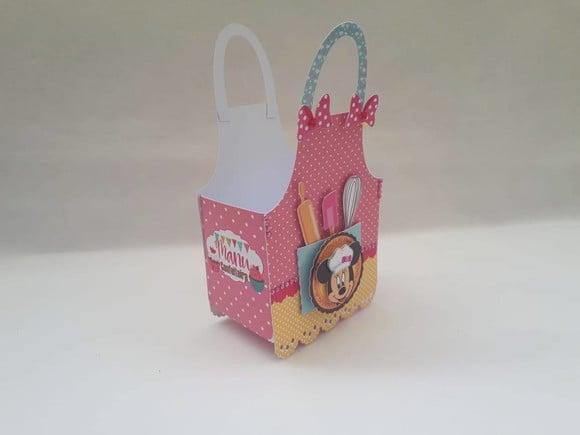 Arquivo De Corte Caixa Avental Minnie Confeitaria