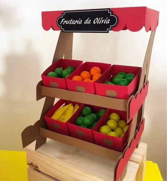 Arquivo Corte Silhouette Barraca Feira Fruta Fazendinha 3d
