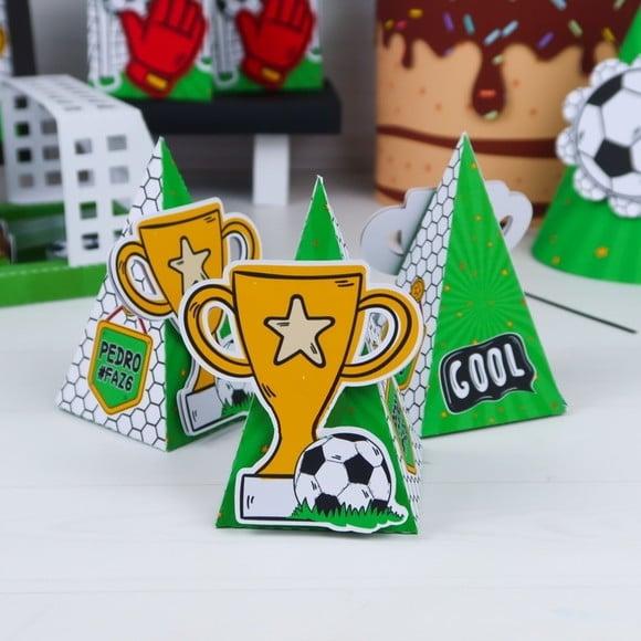 Molde Silhouette Caixa Cone Piramide Futebol Brasil